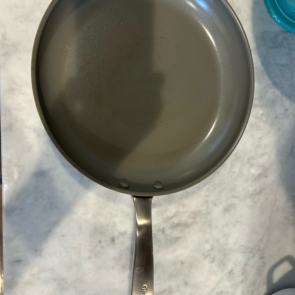 Non-Stick Gray Frying Pan preowned green pan